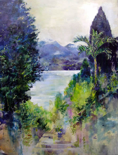 Path to The Lake, landscape by Dor Duncan