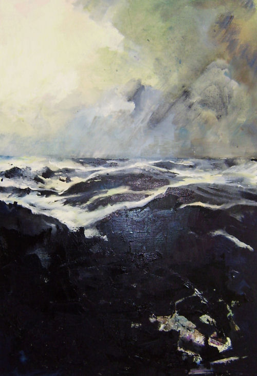 The Sea's Black Art, landscape by Dor Duncan from D'Or Gallery of figurative contemporary art