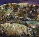 Mountain landscape and Lake, Delphi Series, by Dor Duncan, D'Or Gallery of Figurative Contemporary Art