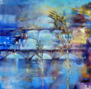 Two Bridges, oil on canvas by Dor Duncan